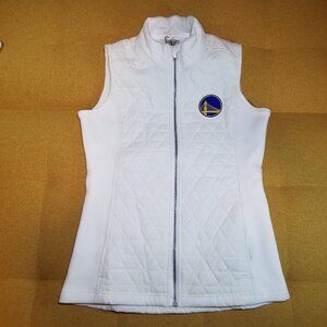 Golden State Warriors  NWT White Quilted Vest - Womens Small (GSW0003)